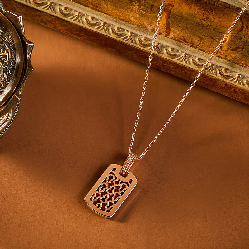Kupfer Kette mit Hohldesign Kürbis Anhänger Schutz elegant
