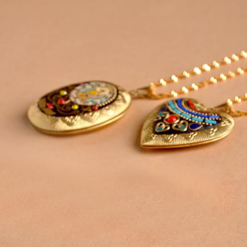 Kette Kupfer Kwan Yin – Wohlstand goldene Medaillon Anhänger Schmuck