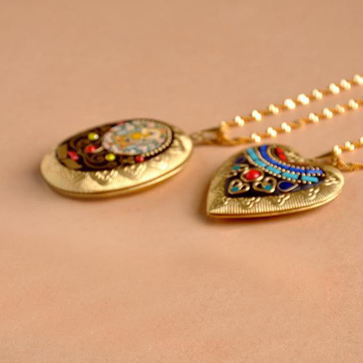 Kette Kupfer Kwan Yin – Wohlstand goldene Medaillon Anhänger Schmuck