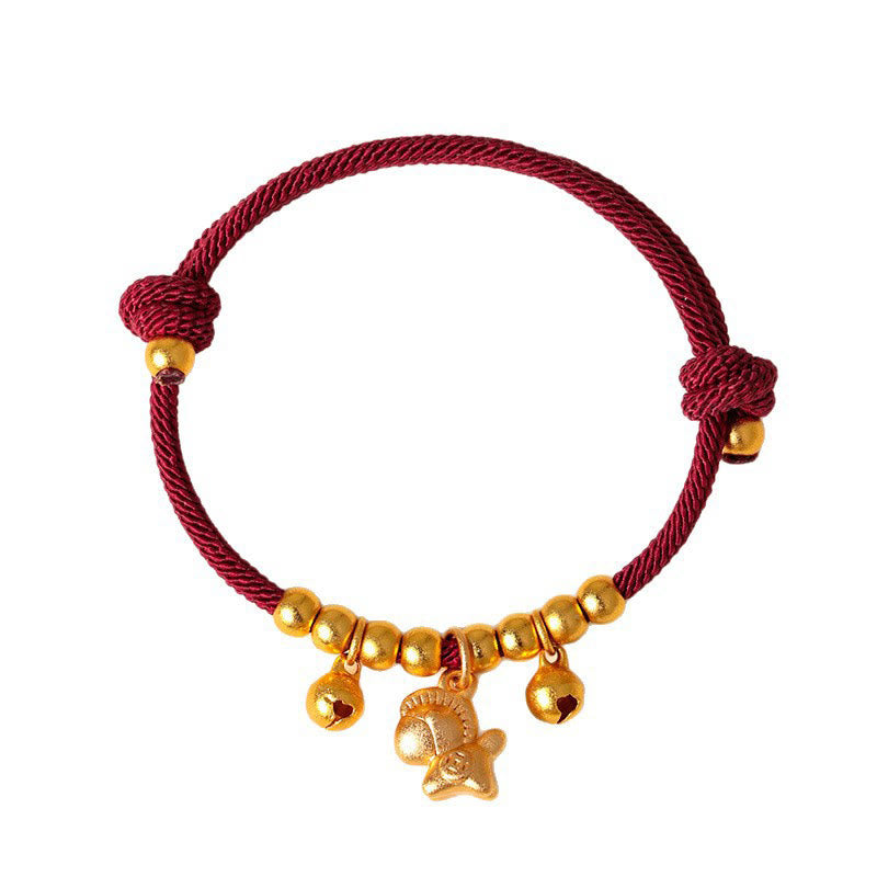 Armband Rote Schnur Kupfer Pferd – Glück & Stärke am Handgelenk