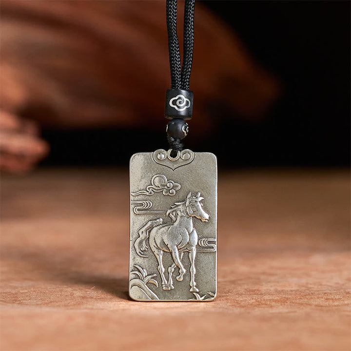 Silber Kette Pferd Anhänger Tierkreis Balance Charm Schmuck