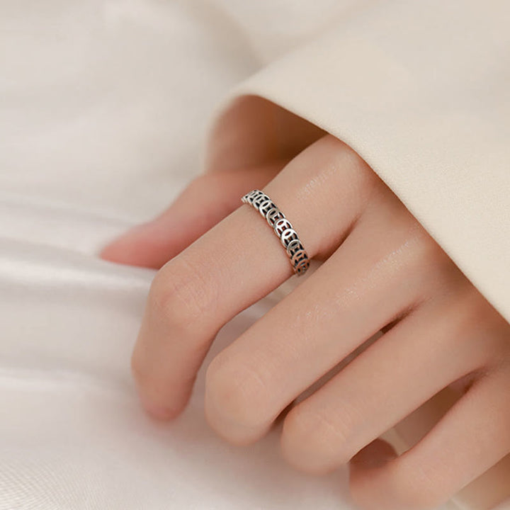 Ring Kupfer Kaisermünze Glück Fengshui Schutz Spiritueller Schmuck Fingerring