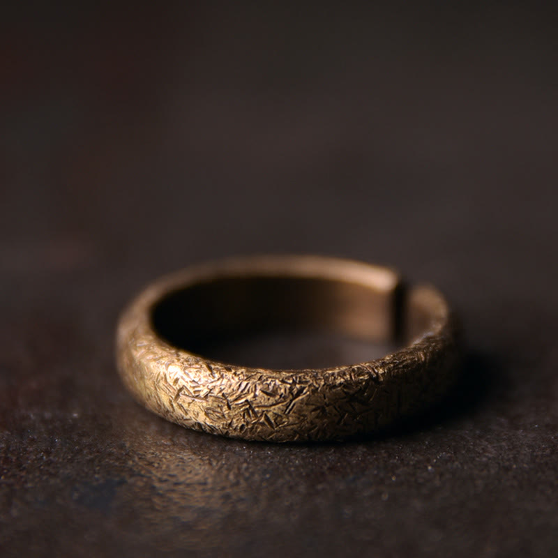 Ring Kupfer Tibetisch Textur – Glück Ornament antik Schmuck Energie