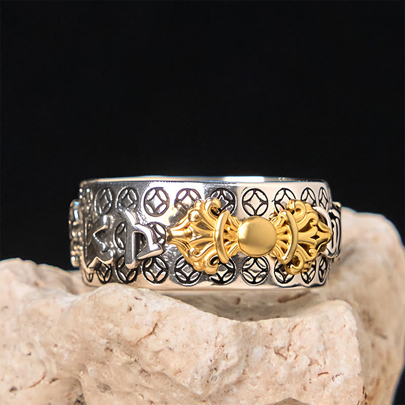 Ornament Ring Kupfer Vajra Om Mani Padme Balance Schutz