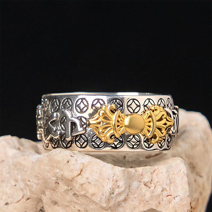 Ornament Ring Kupfer Vajra Om Mani Padme Balance Schutz
