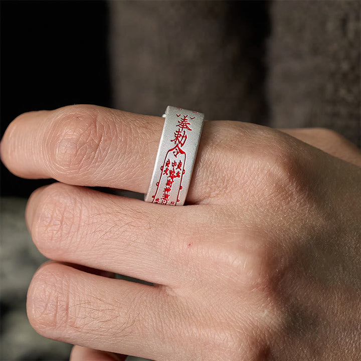 Ring Kupfer Mantra Balance chinesische Zeichen Harmonie Glück Feng Shui