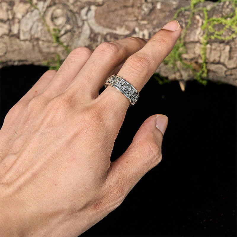 Kupfer Schädel Ring getragen Finger Neuanfang Glück Fengshui