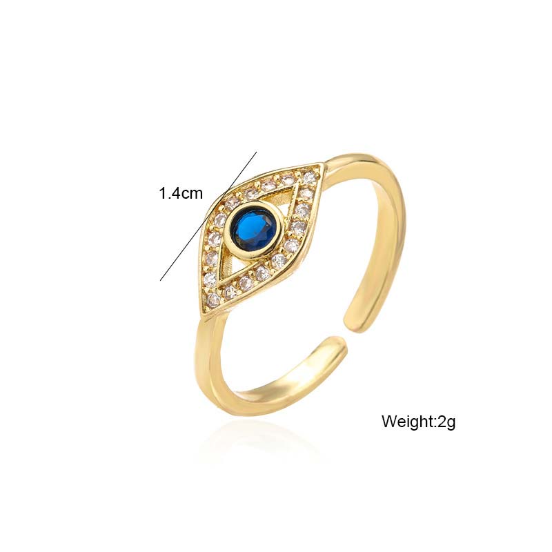 Ring Kupfer Böser Blick Schutz Segen Fengshui Glück goldfarben