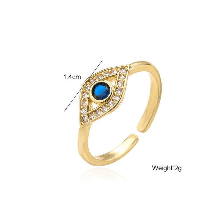 Ring Kupfer Böser Blick Schutz Segen Fengshui Glück goldfarben