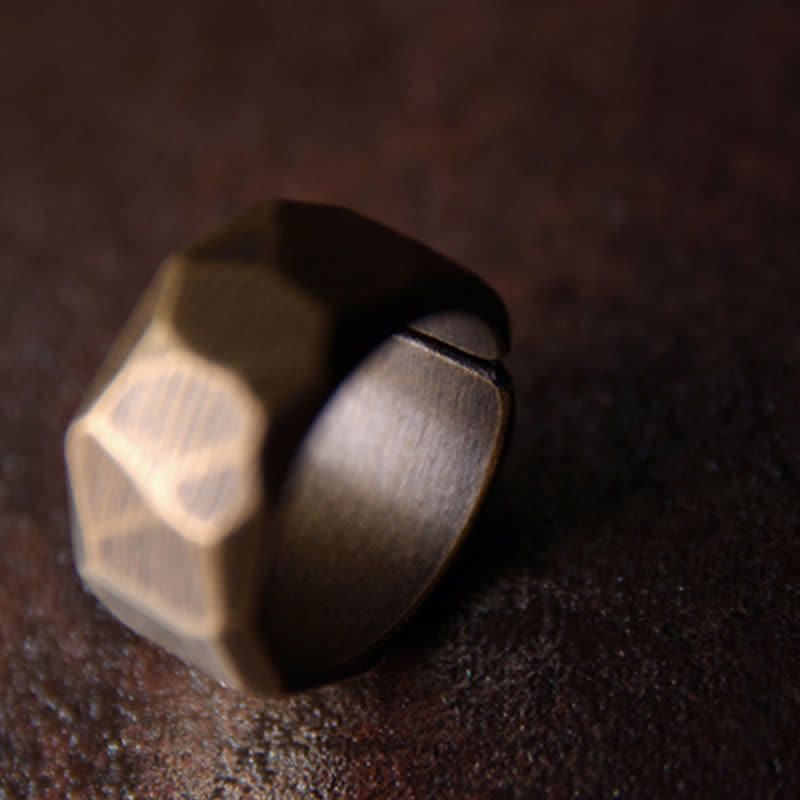 Kupfer Ring tibetisches Design Wohlstand Feng Shui Schutz Glück