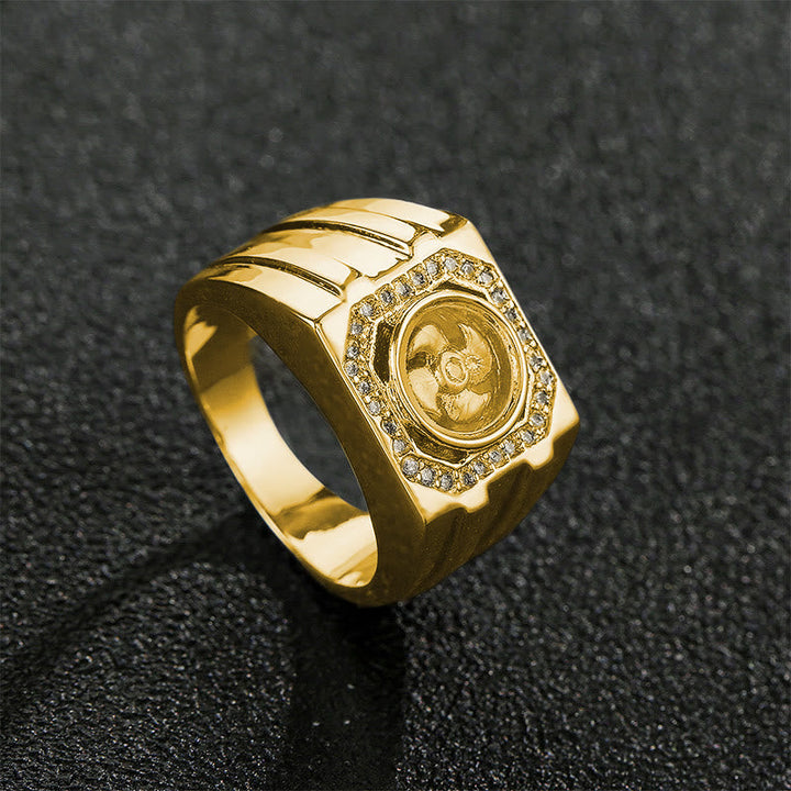 Pixiu Ring Kupfer Vergoldet Glück Heilung Reichtum Feng Shui