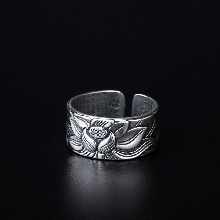 Ring Kupfer Tibetischer Lotus Weisheit spiritueller Design Schmuck