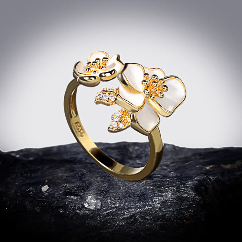 Ring Kupfer Daisy – Glück & Balance in Gold mit Blüten