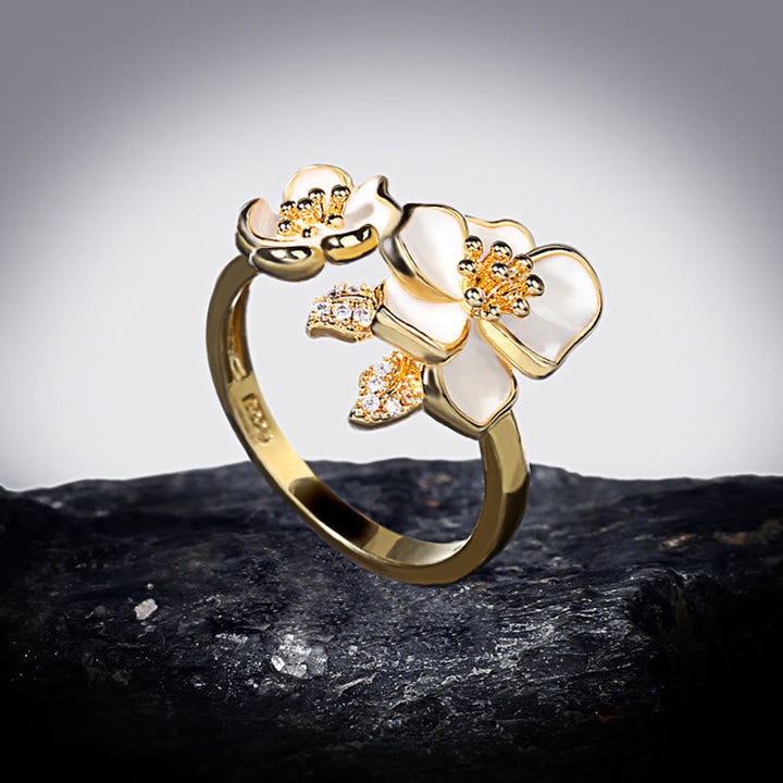 Ring Kupfer Daisy – Glück & Balance in Gold mit Blüten