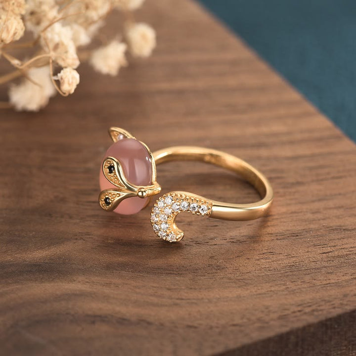 Ring Kupfer Katzenauge Fuchs – Liebe elegant Diamanten Schmuckring