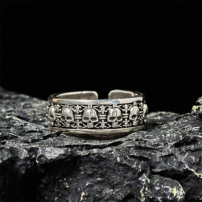 Ring Kupfer Schädel Neuanfang Totenkopf Amulett Schutz Fengshui