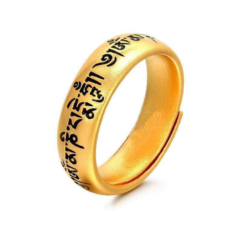 Ring Kupfer Om Mani Padme Hum Weisheit Buddhismus Glück Schutz