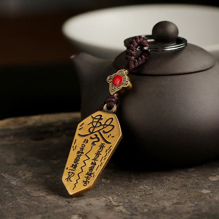 Schlüsselanhänger Bagua Yin Yang Kupfer Feng Shui Glücksbringer Schutz spirituell
