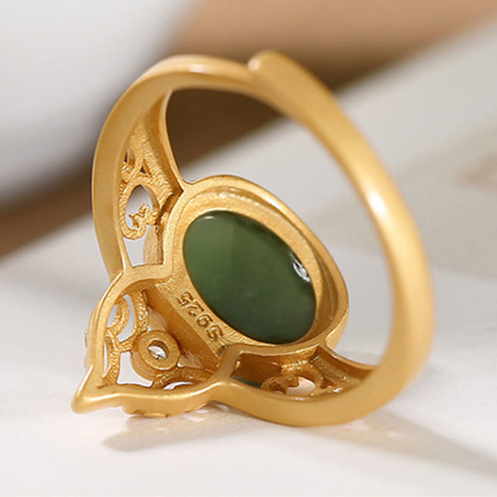 Ring Kupfer Jade Münze grün Erfolg Glück Fengshui Schutz Fingerring