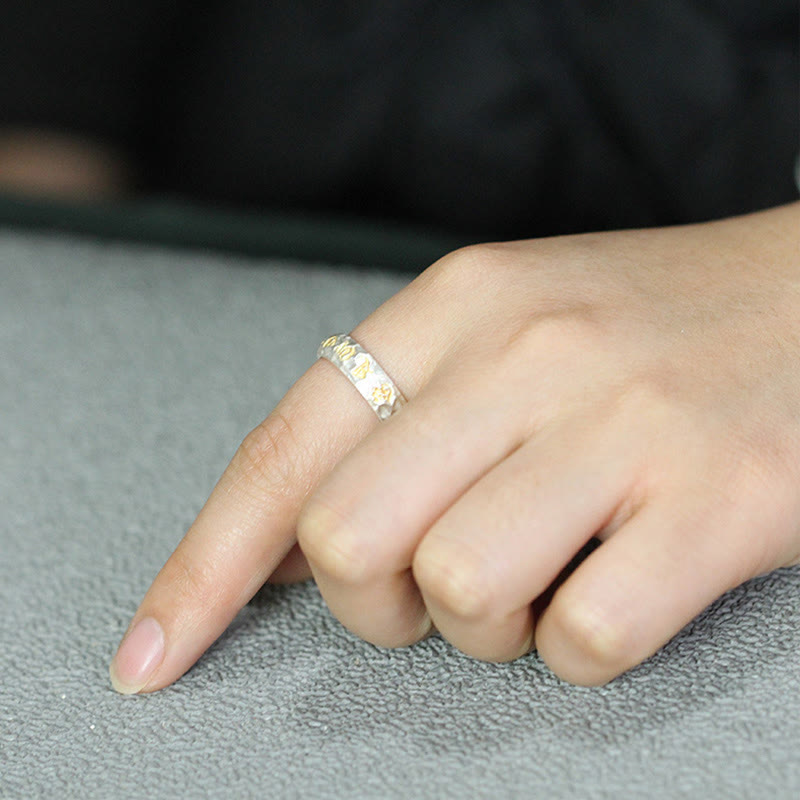 Ring aus Kupfer Hammer Om Mani Padme Hum bringt Wohlstand