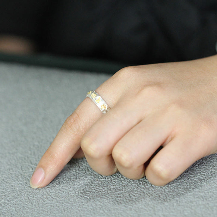 Ring aus Kupfer Hammer Om Mani Padme Hum bringt Wohlstand
