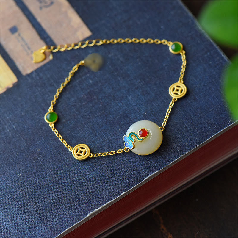 Ohrringe Jade Kupfer Wolken – Wohlstand