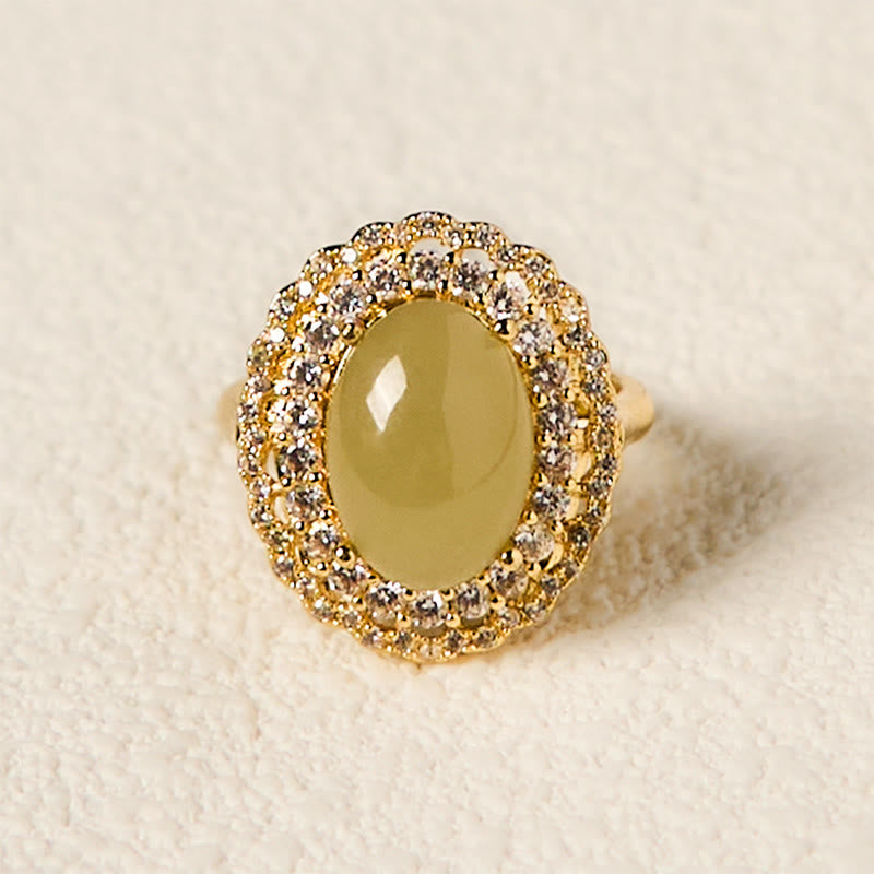 Jade Kupfer Ring Fülle Glück Wohlstand Schutz Fengshui