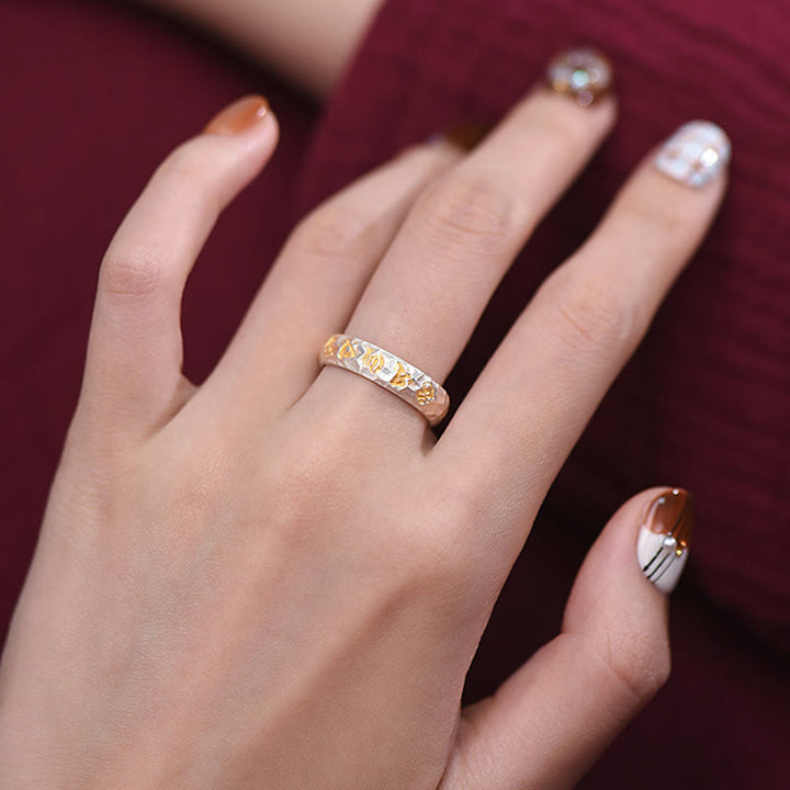 Ring Kupfer Hammer Om Mani Padme Hum – Wohlstand getragen Glück Schutz