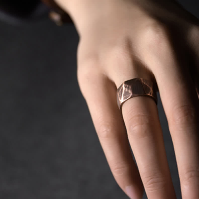 Kupfer Ring tibetisches Design Pixiu Feng Shui Schutz Wohlstand