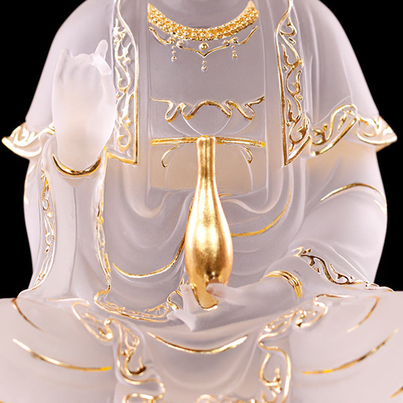 Kwan Yin Avalokitesvara Liuli Kristall Deko