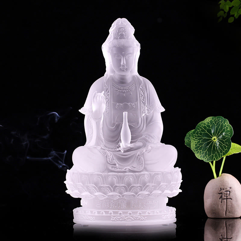 Kwan Yin Avalokitesvara Liuli Kristall Geschenk