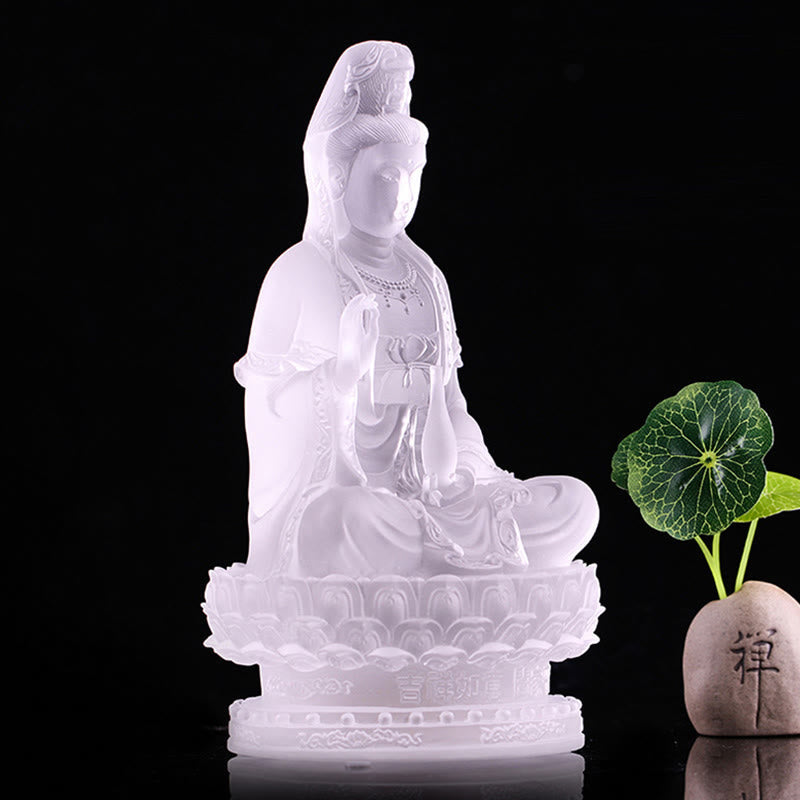Kwan Yin Avalokitesvara Liuli Kristall Wohnzimmer
