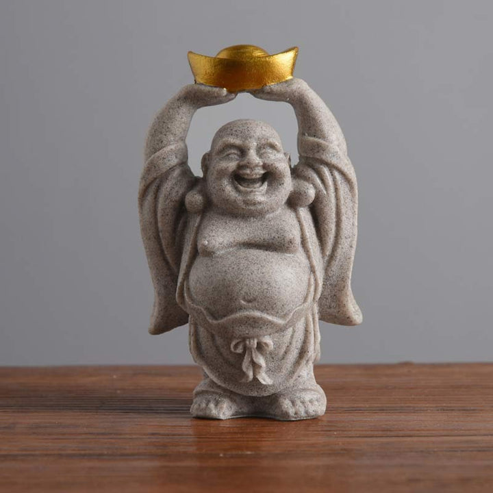 Lachende Buddha Harz Segen Deko
