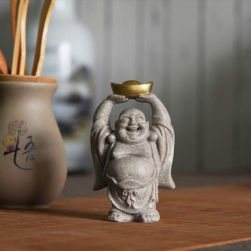 Lachende Buddha Harz Segen Glücksbringer