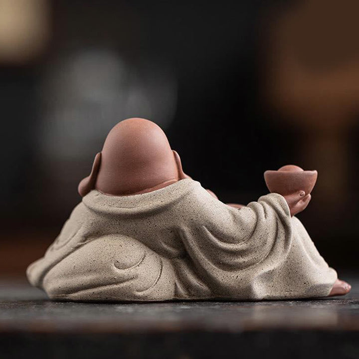 Lachender Buddha Geldkröte Glück Deko