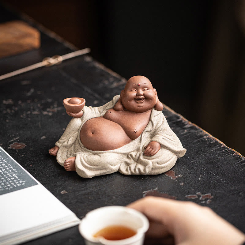Lachender Buddha Geldkröte Glück Wohnzimmer