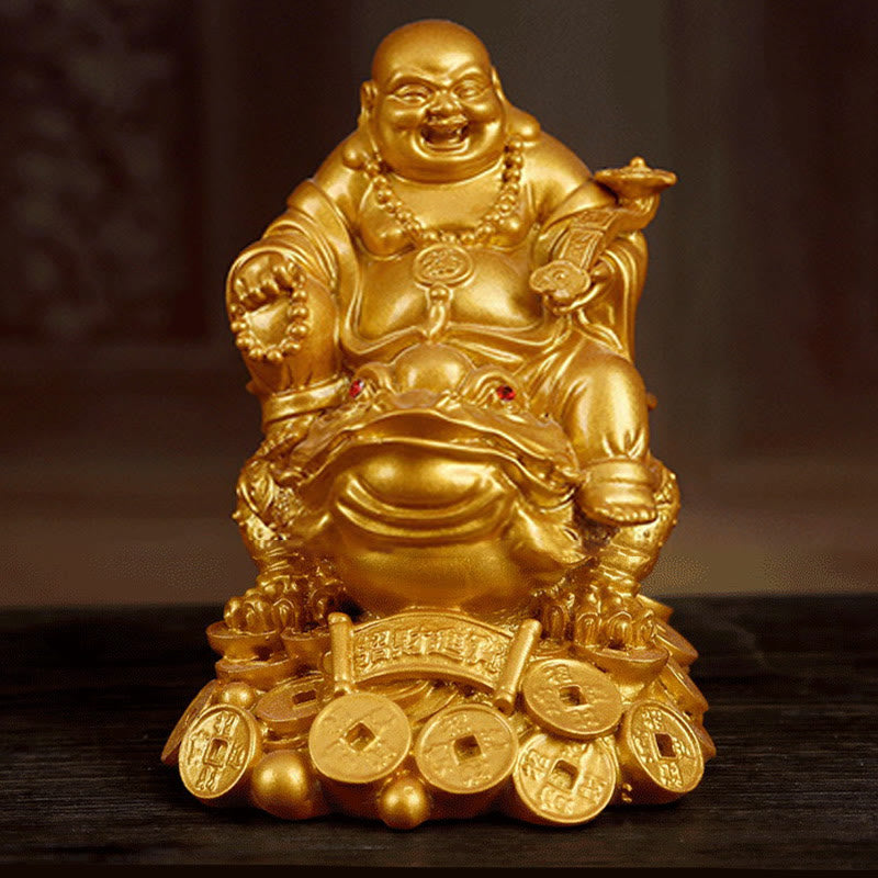 Lachender Buddha Geldkröte Reichtum Feng Shui