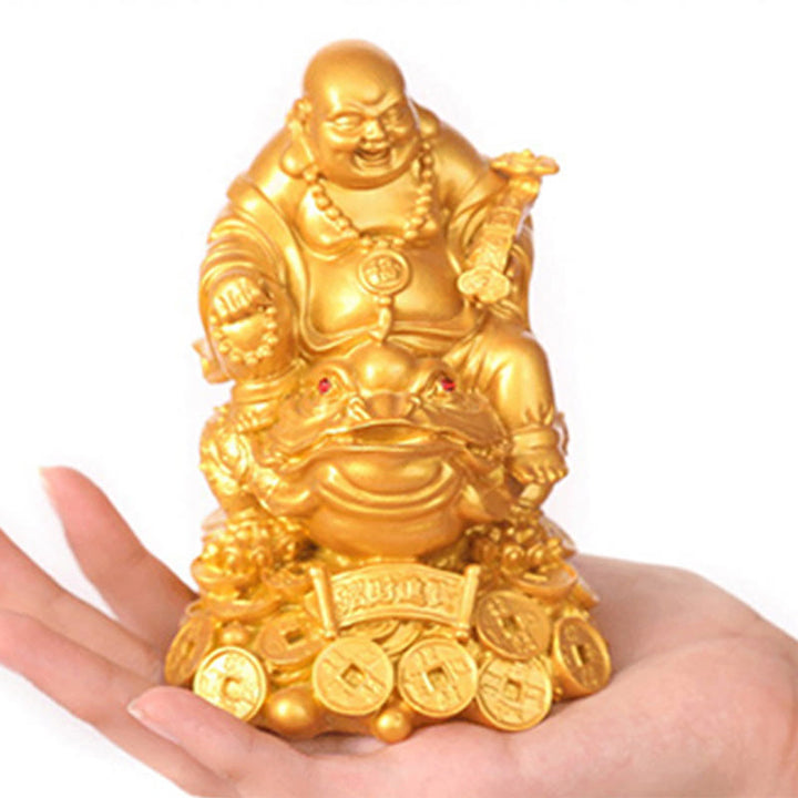 Lachender Buddha Geldkröte Reichtum Geschenk