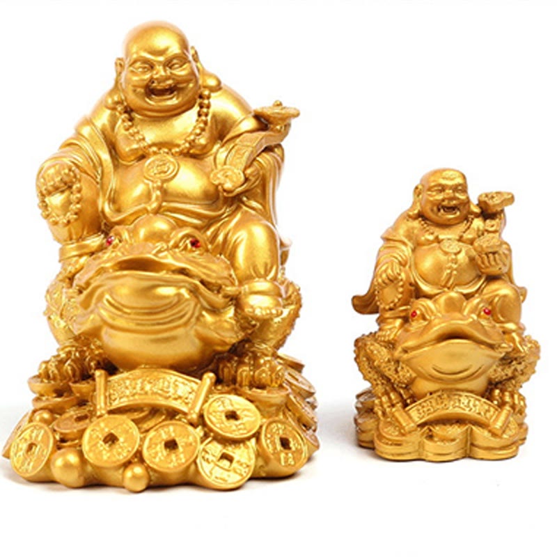 Lachender Buddha Geldkröte Reichtum Glücksbringer