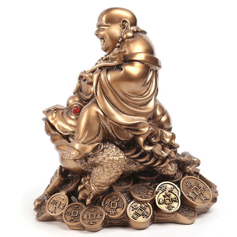 Lachender Buddha Geldkröte Reichtum Statue