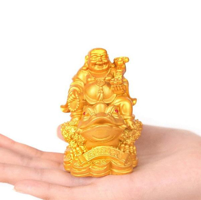 Lachender Buddha Kröte Feng Shui Geschenk