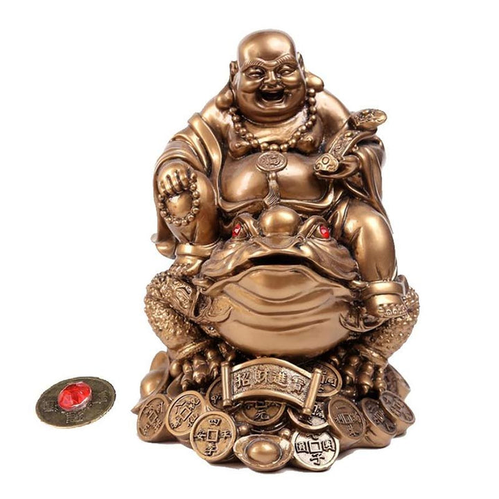 Lachender Buddha Kröte Feng Shui