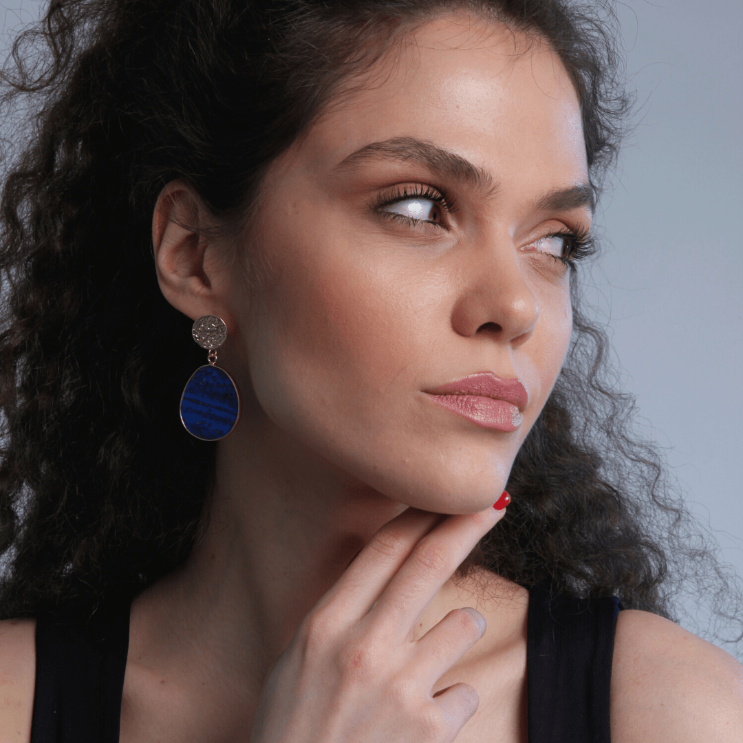 Lapislazuli Ohrringe Boho Damen