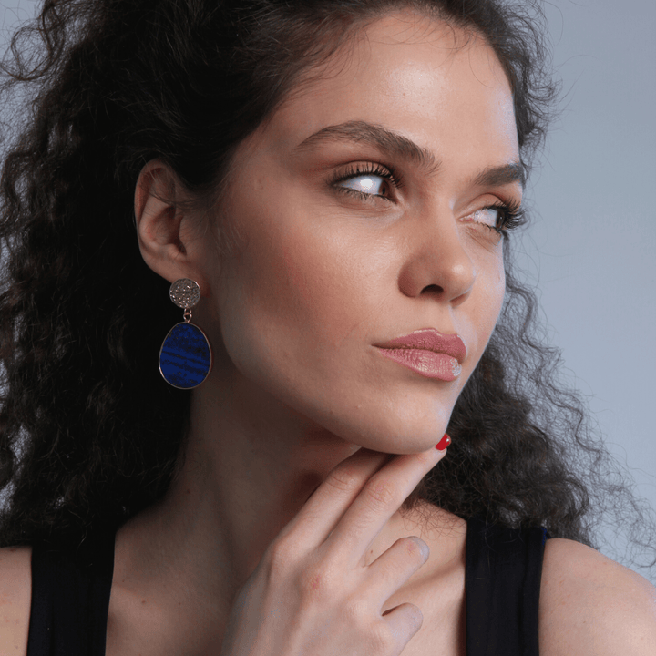 Lapislazuli Ohrringe Boho Damen