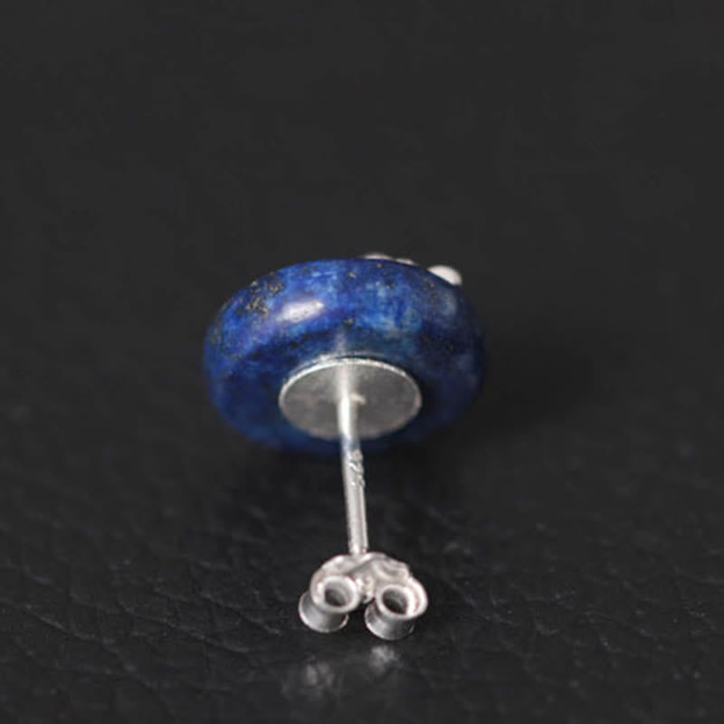 Lapislazuli Ohrstecker Silber Nahaufnahme Boho Schmuck spirituell Ohrringe Erleuchtung