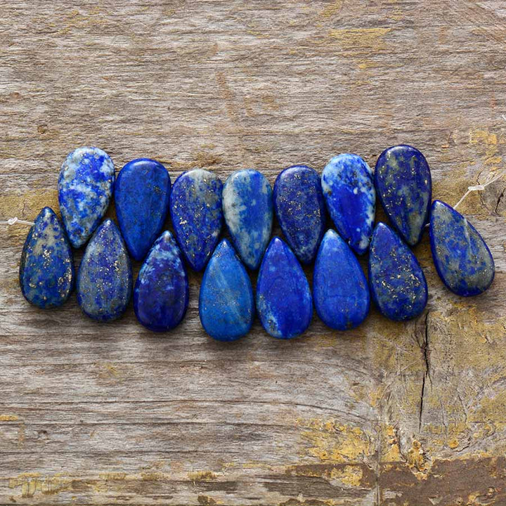 Lapislazuli Tropfen Ohrringe Steine