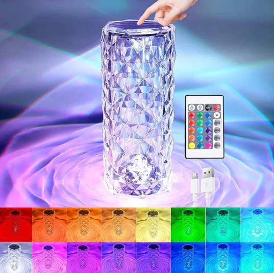 LED Kristall Lampe Farbwechsel