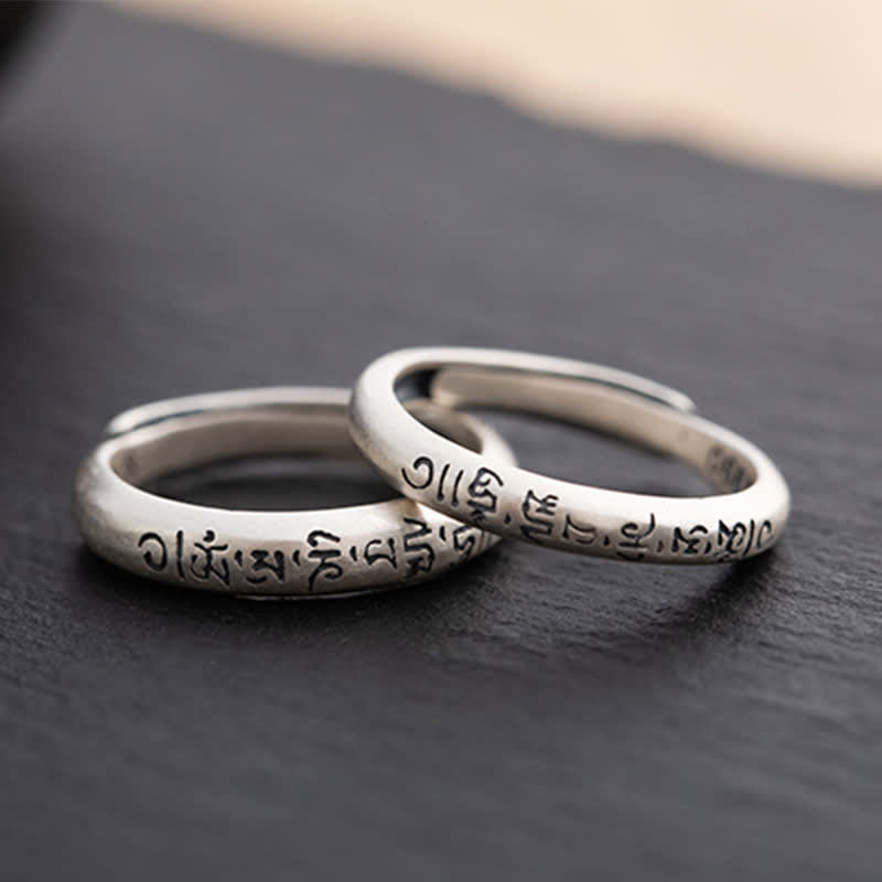 Ring 925 Silber Om Mani Padme Hum – Liebe & Frieden graviert