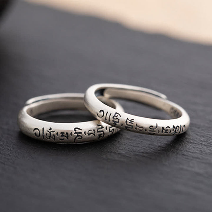 Ring 925 Silber Om Mani Padme Hum – Liebe & Frieden graviert