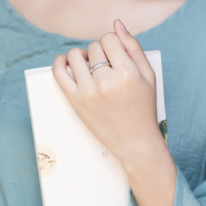 Ring 925 Silber Om Mani Padme Hum eleganter Schmuck für Liebe Frieden